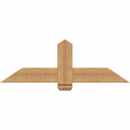 Ekena Millwork Eugene Smooth Timber Gable Bracket, Western Red Cedar, 48"W x 16"H x 1 1/2"D x 5 1/2"F, 8/12 Pitch GBW048X16X0206EUG00SWR